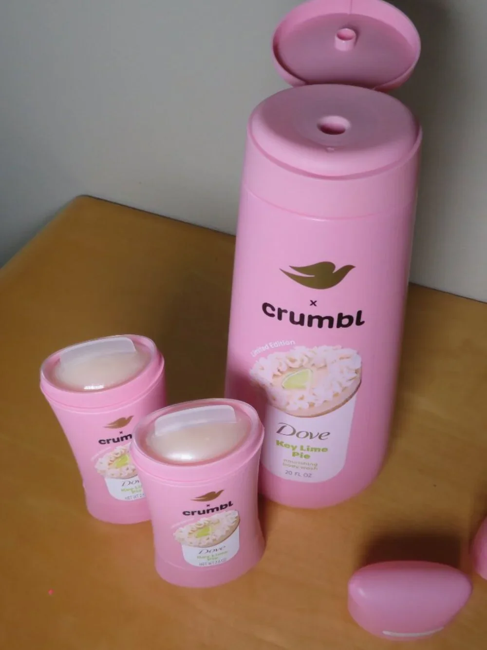 Crumbl x Dove Key Lime Pie Body Wash, Deodorant Set NEW